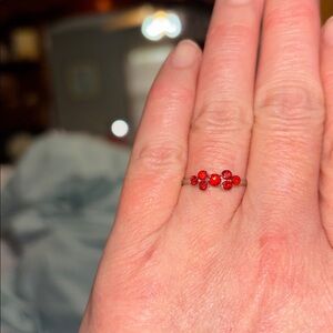Elegant Red Gemstone Ring